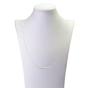 Cadena eslabón Bilbao en plata de 1ª Ley, elegante y atemporal.